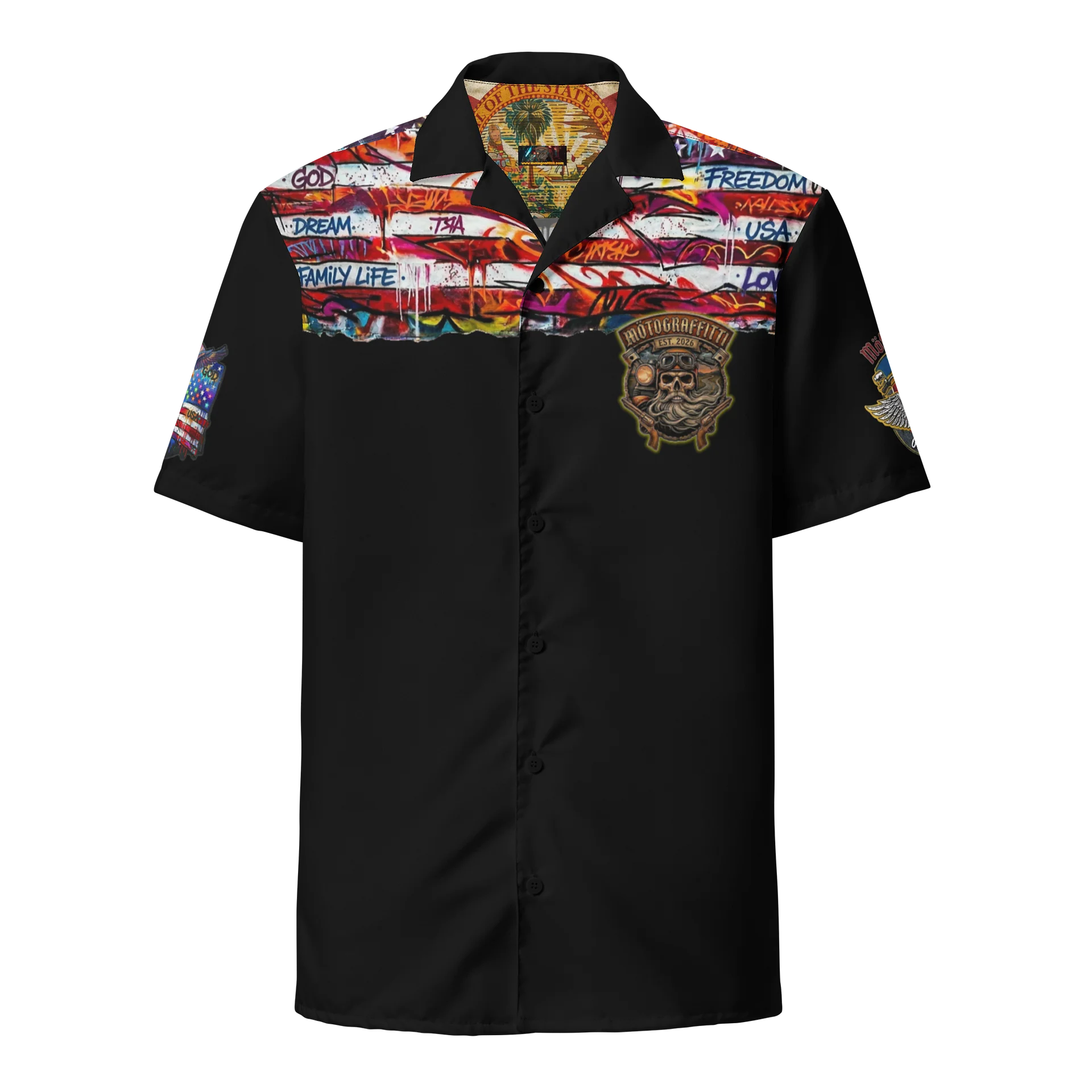 MötoGraffitti O.P.E.R.A.T.O.R. Club Shirt (the 250 yr USA Anniversary vers) product image (1)