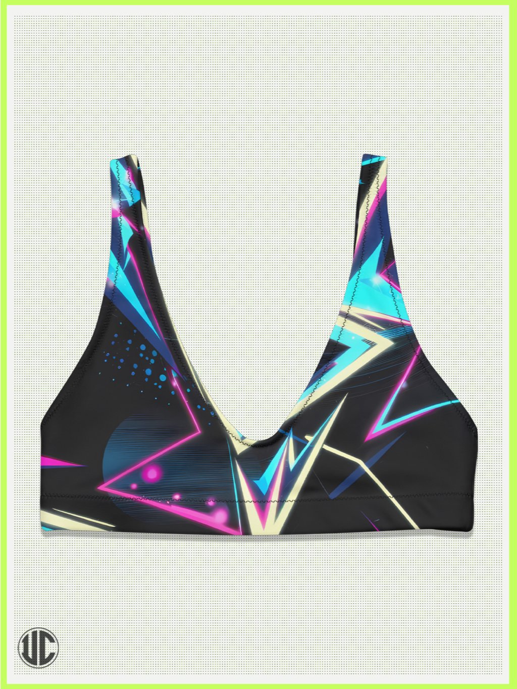 UnkoCon – Electric '80s Neon Bikini Top product image (1)