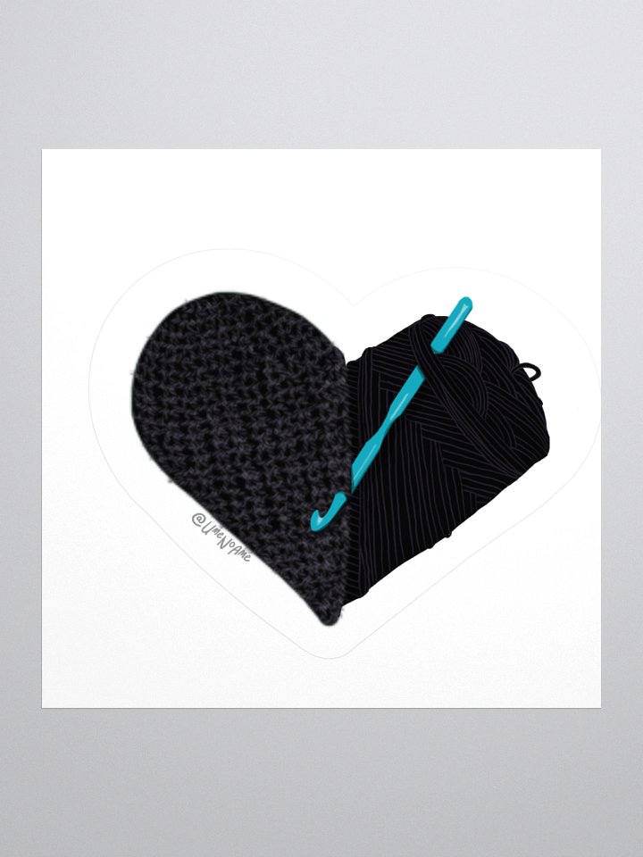 Crochet Love - Black Sticker product image (1)
