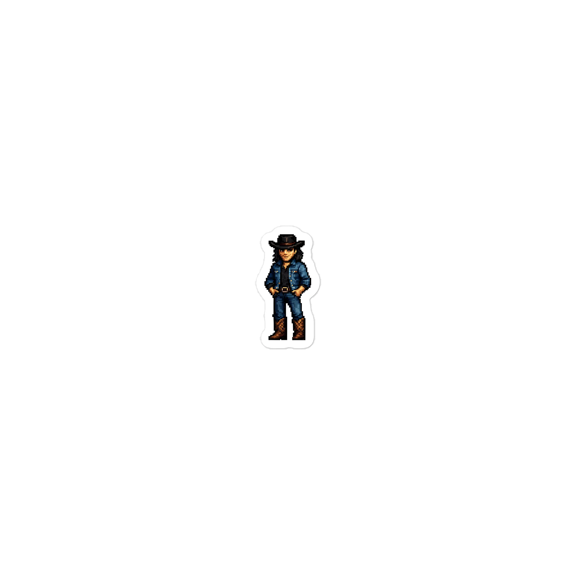 Randall Flagg (The Stand) Retro Pixel Art Laptop Sticker product image (1)