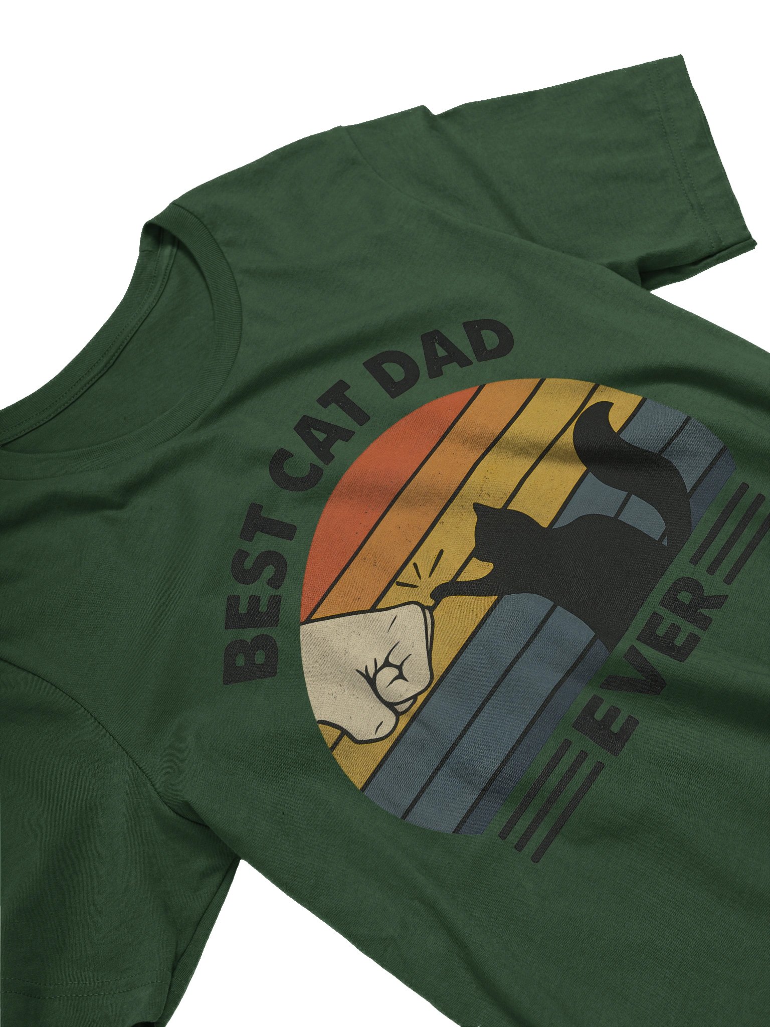 Best Cat Dad Ever T-Shirt | Funny Big Brother Shirt Gift for Cat Lovers & Pet Dads product image (2)