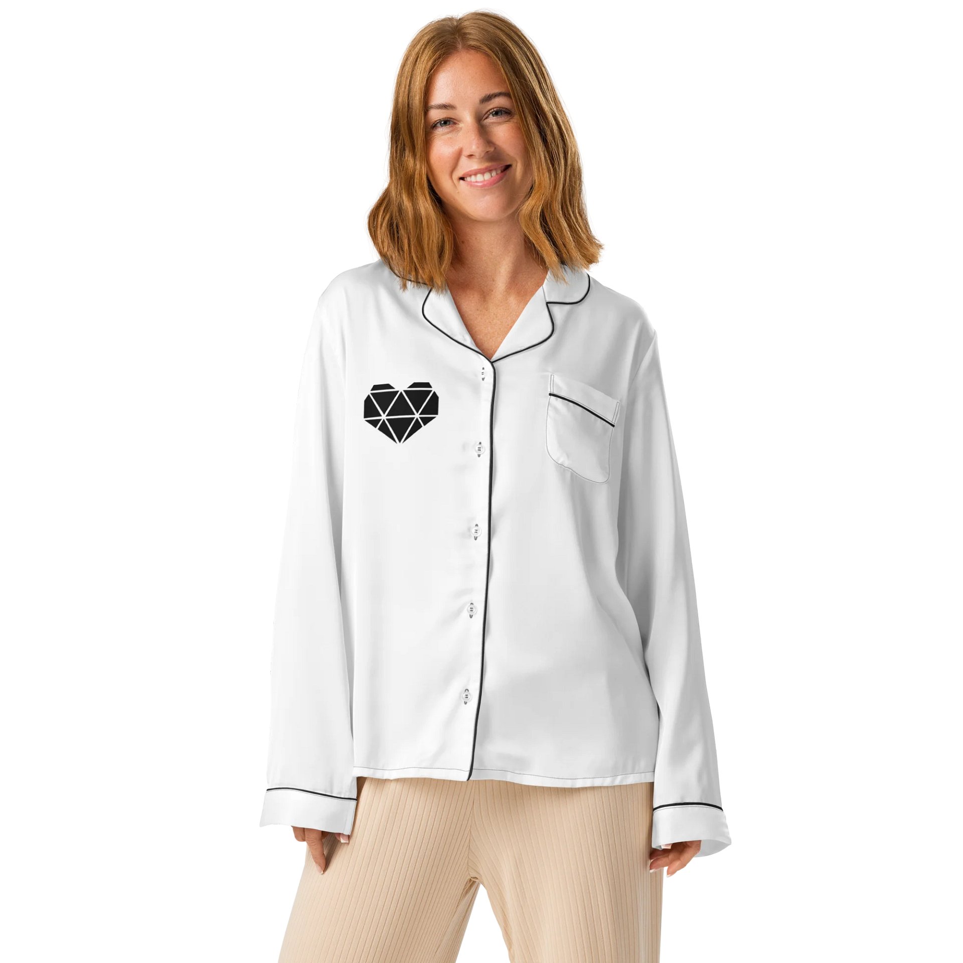 Pajama Top White Long Sleeve product image (1)