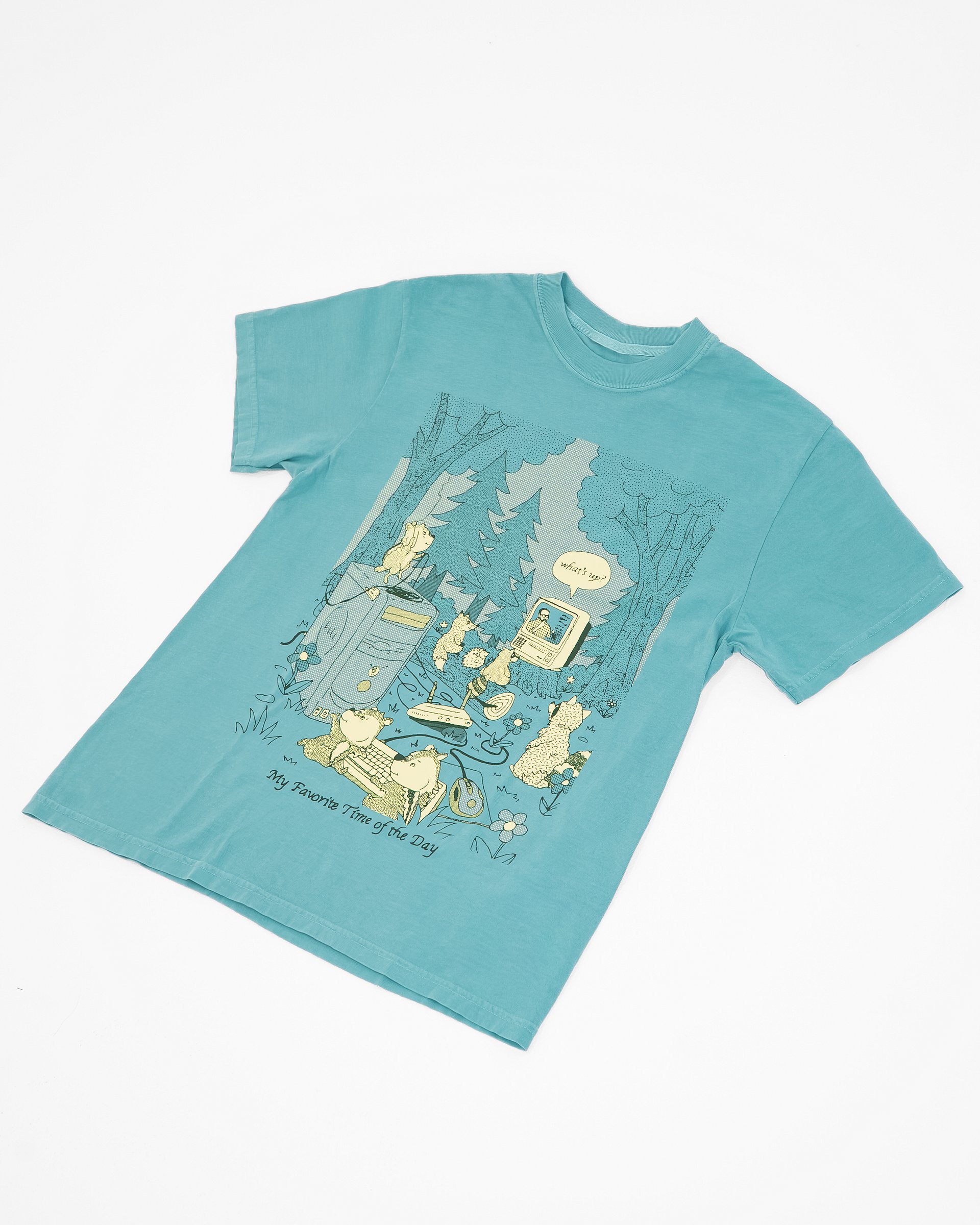 STREAM WITH ME TEE- SEAFOAM product image (4)