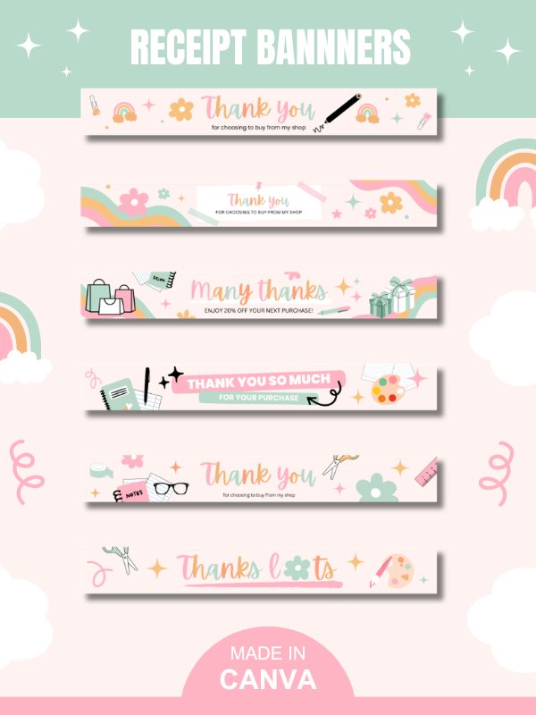 Whimsical MRR/PLR Etsy Receipt Banners product image (1)
