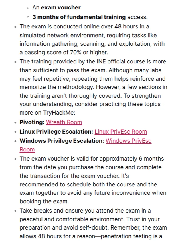 E-learn Junior Penetration Tester (eJPTv2) Study Notes (Unofficial) + FREE CHEAT SHEET product image (2)