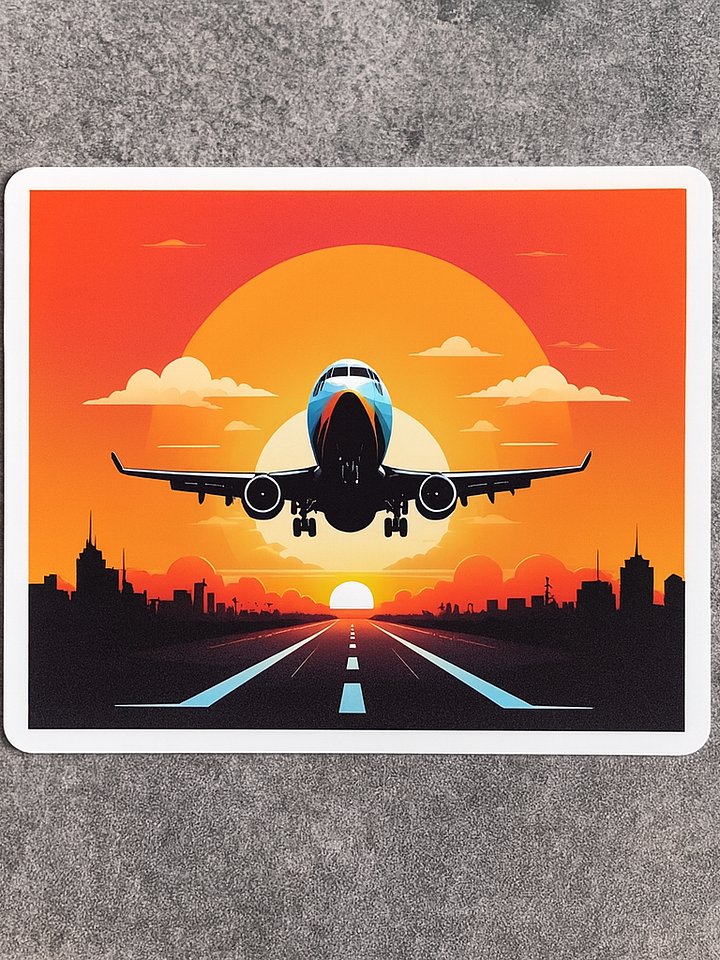 Sunset Takeoff Sticker product image (1)