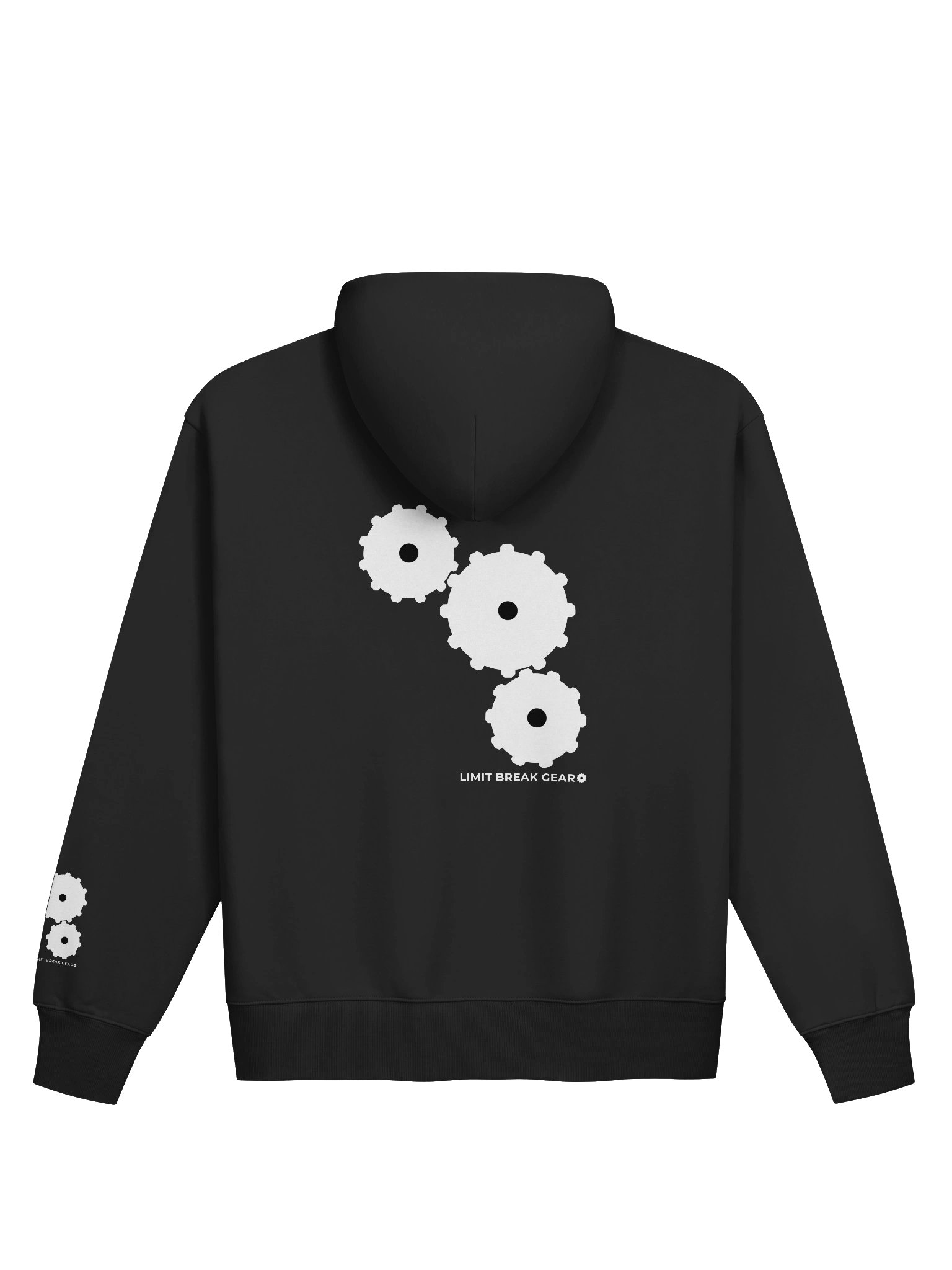 Limit Break Gear Cogs Oversized Zip Up Hoodie - White Logo product image (1)