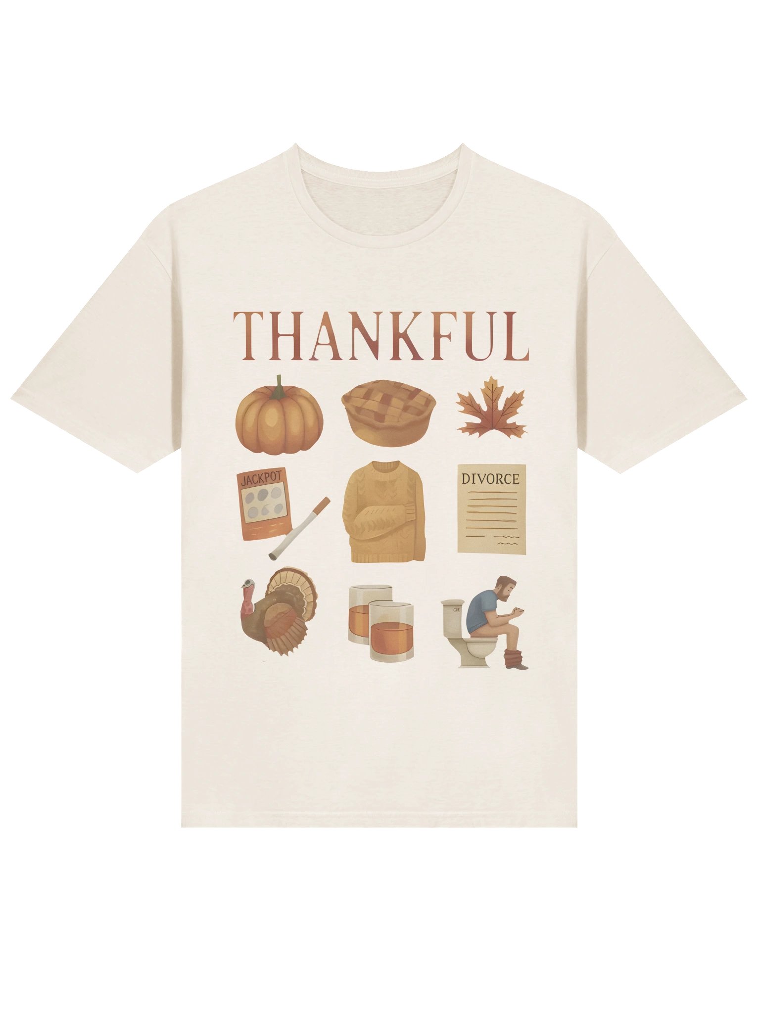 Thankful Thanksgiving Doodles T-Shirt product image (2)