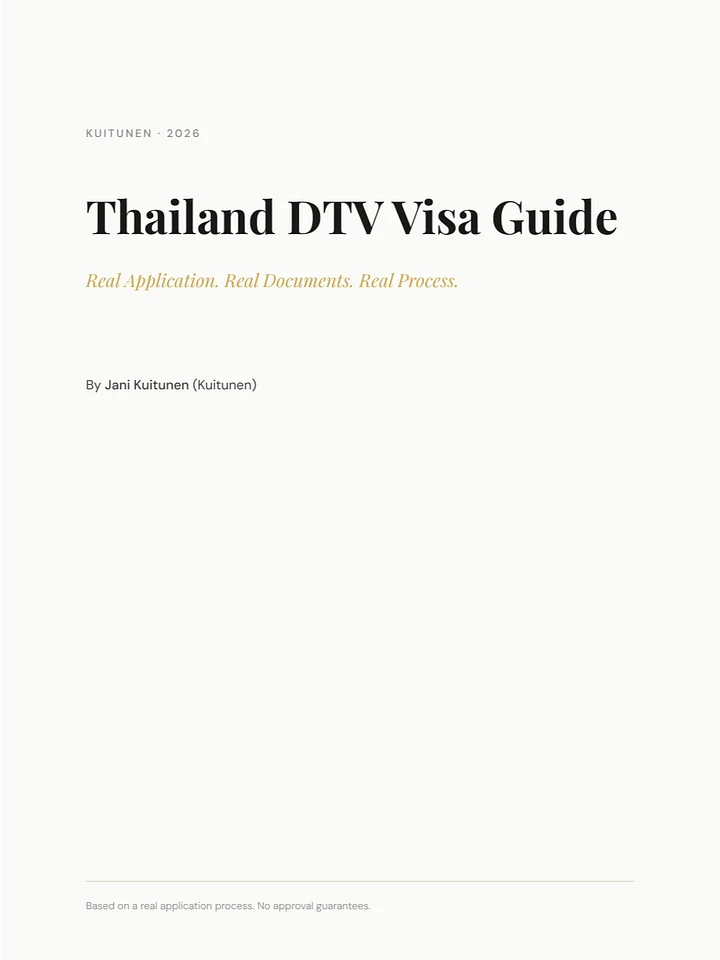 Thailand DTV Visa Guide — Inside a Real DTV Application product image (1)