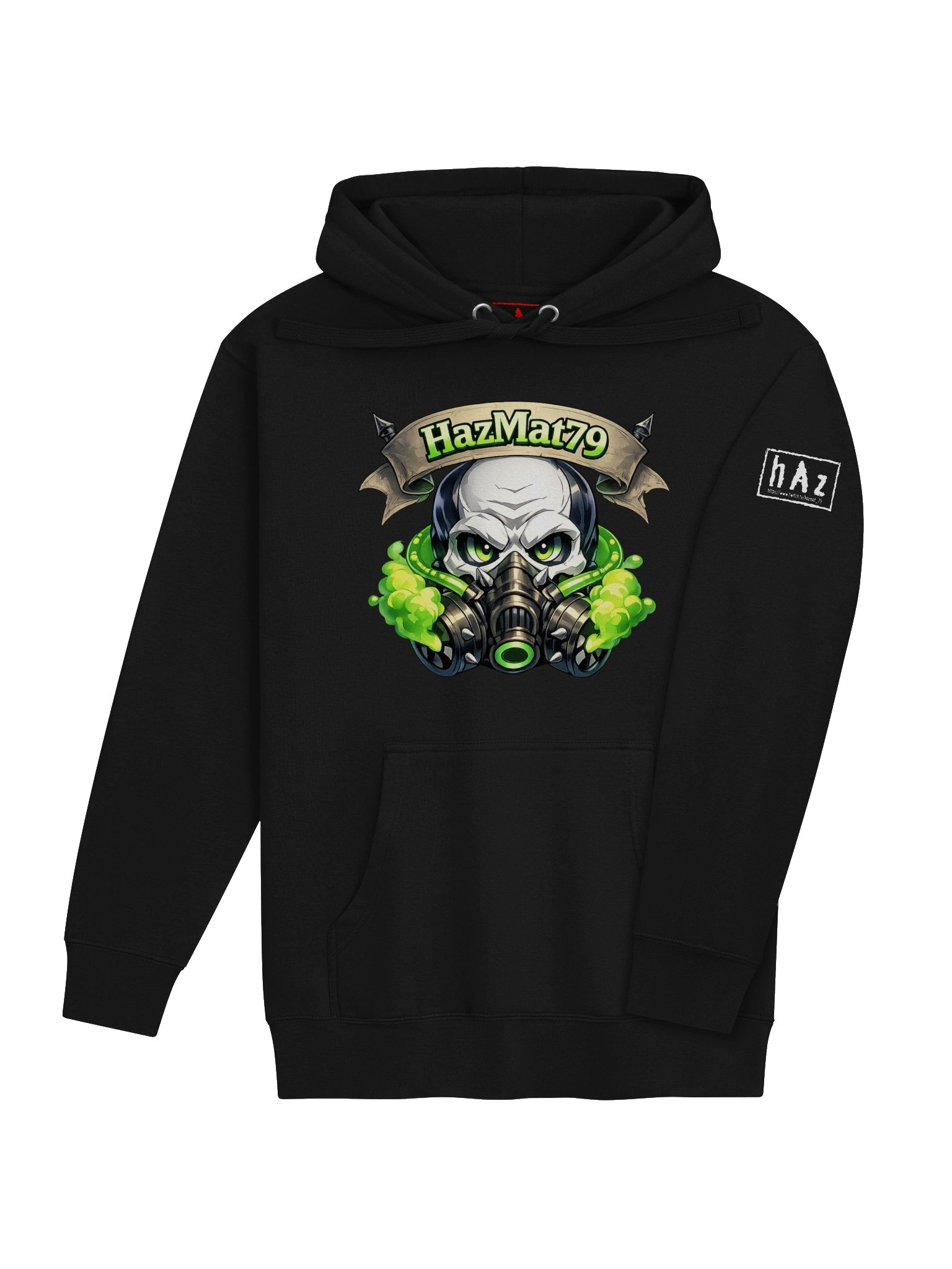 HazMat Skull Hoodie – Toxic Green Gas Mask Graphic product image (2)
