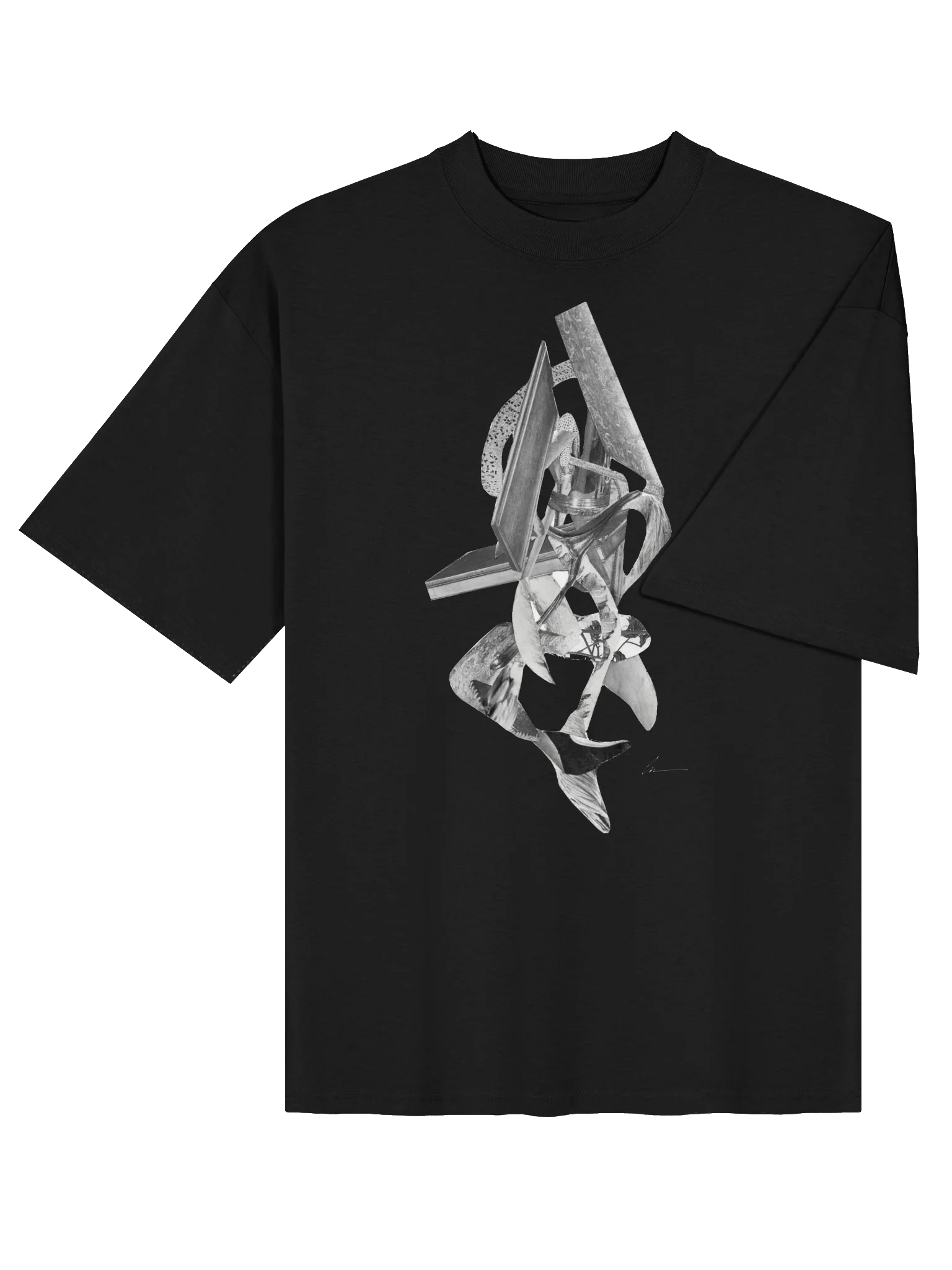 002 FRAGMENTATION UNISEX OVERSIZED T-SHIRT BK 26 product image (4)