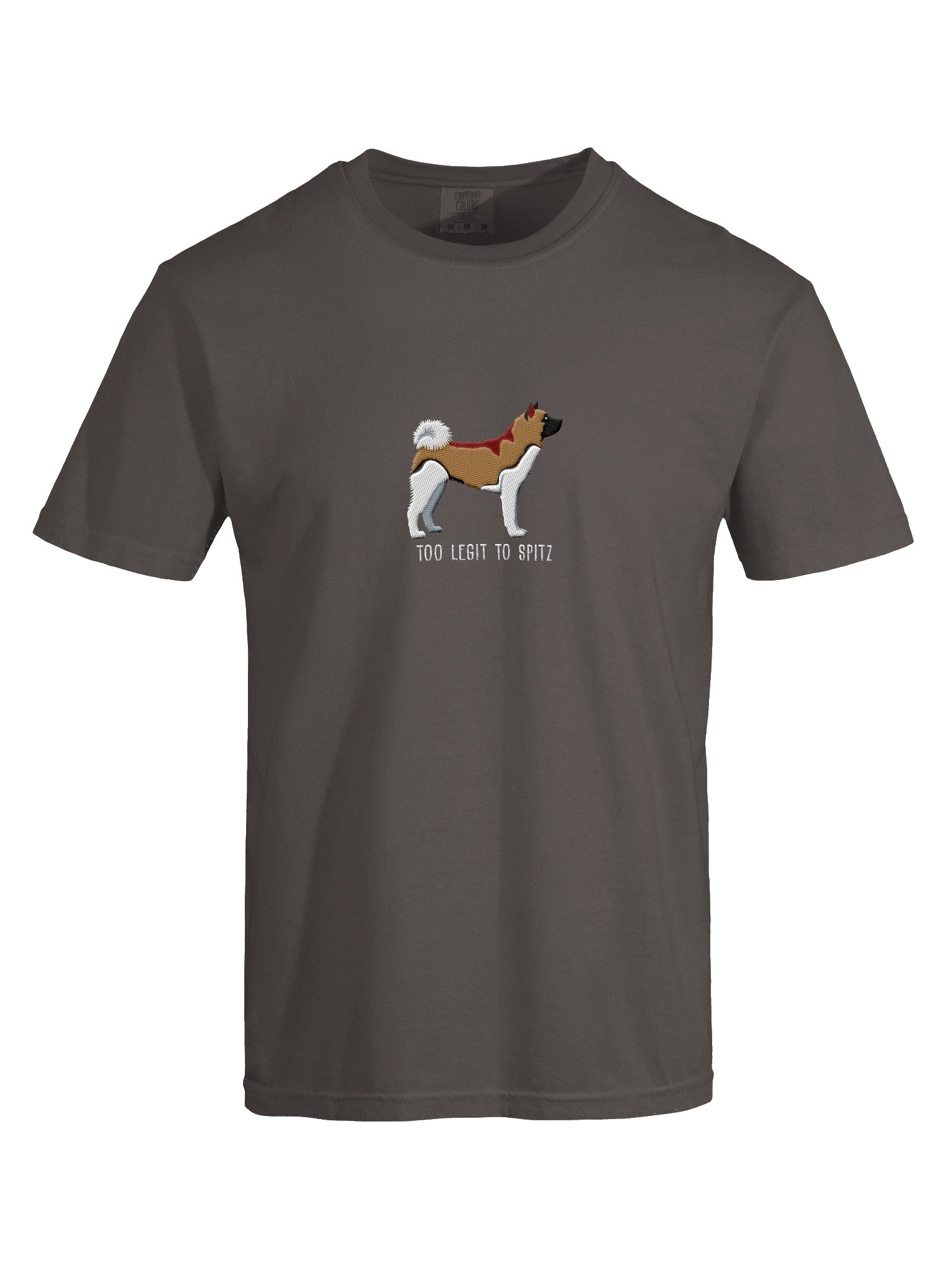 Too Legit to Spitz T-Shirt(Embroidered) of an American Akita(Brown) product image (10)