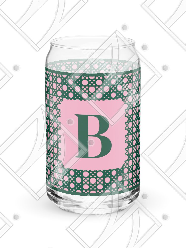 Verdant Garden Monogram B Can-Shaped Glass product image (1)