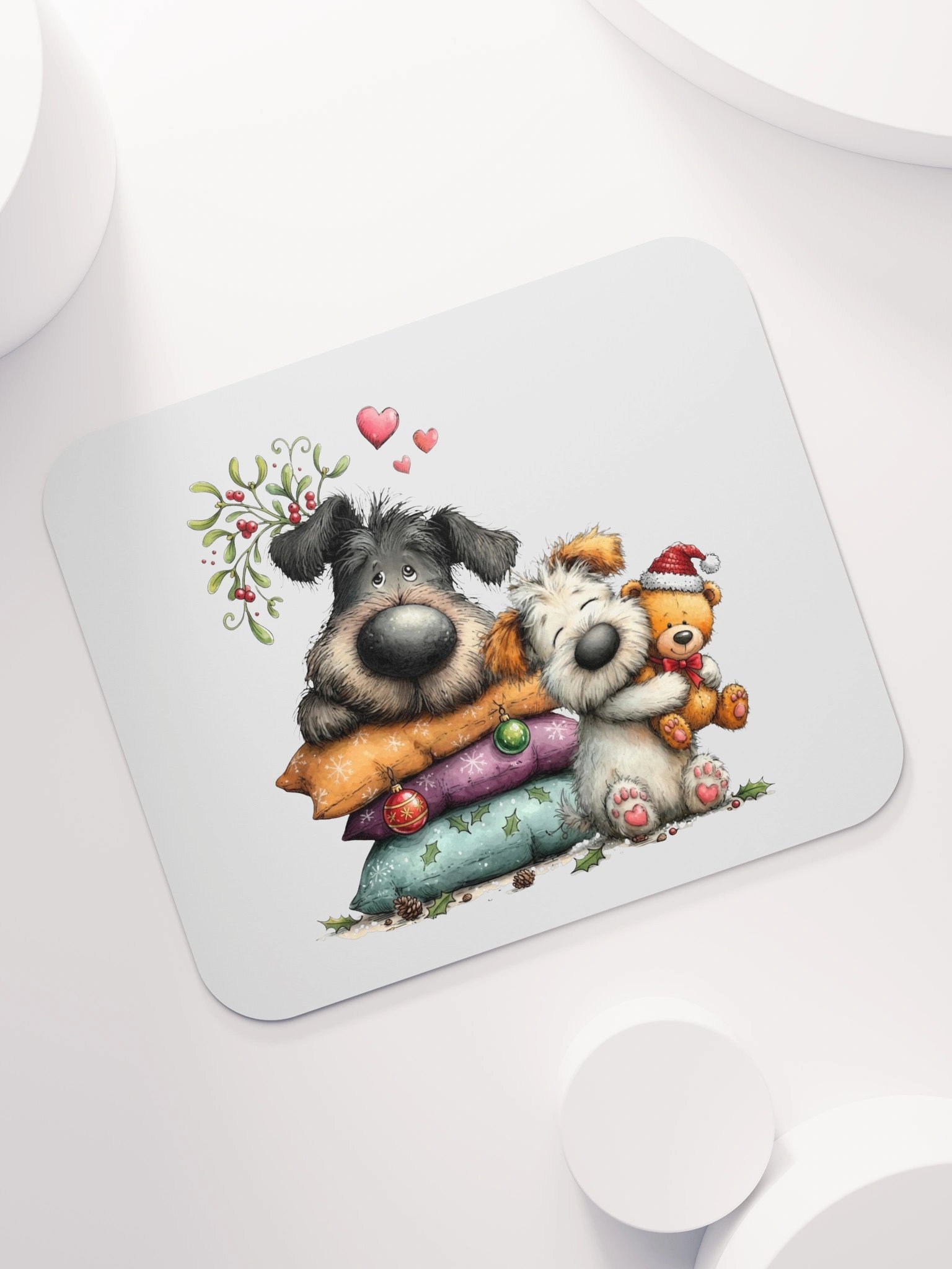 Cozy Christmas Dogs Mouse Pad product image (7)