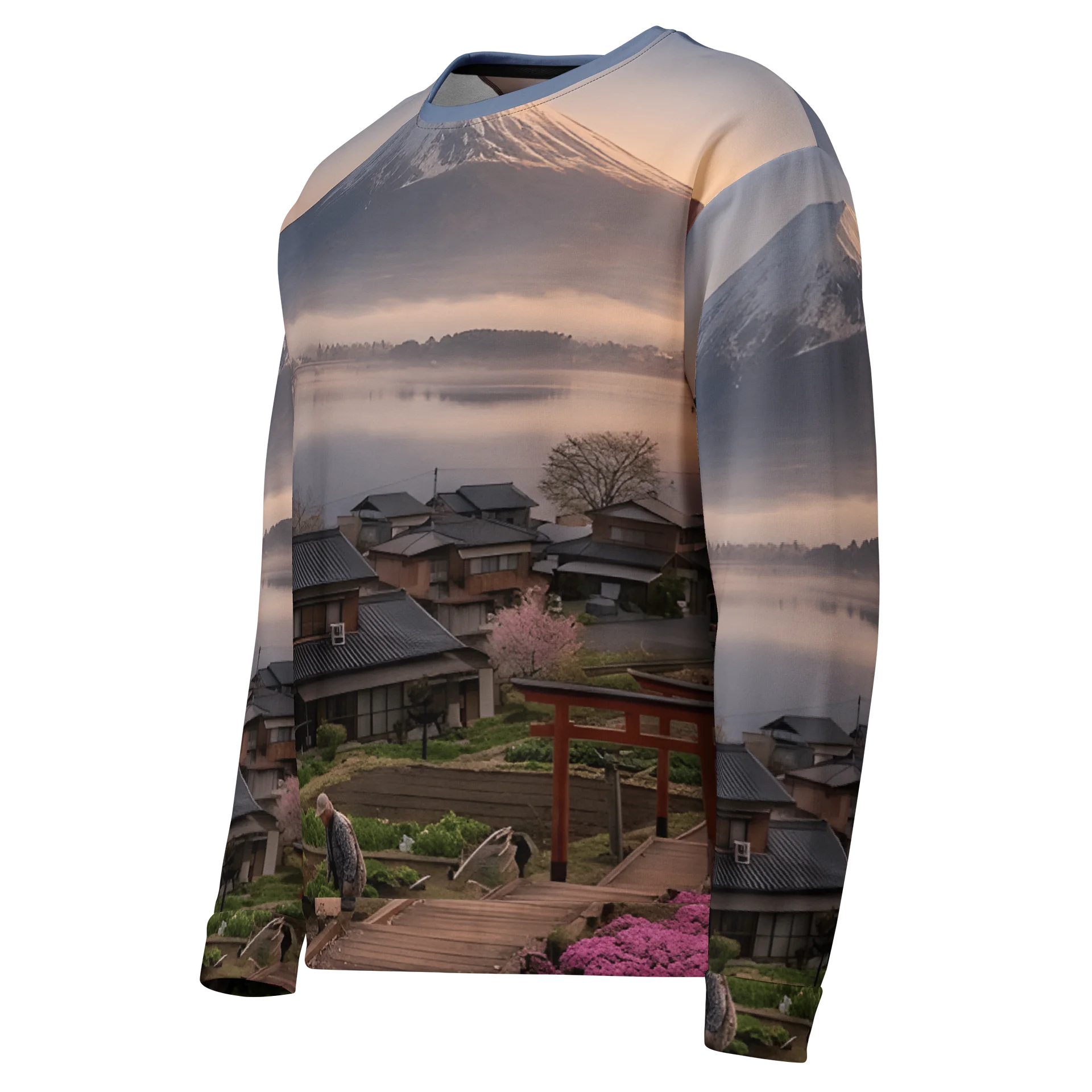 Recycled Unisex Mount Fuji Sweatshirt | Eco-Friendly Graphic Pullover product image (3)