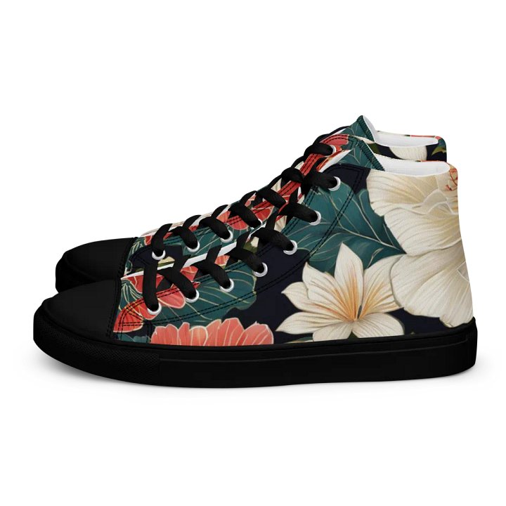 Women's Floral Harmony High Top Canvas Shoes product image (1)