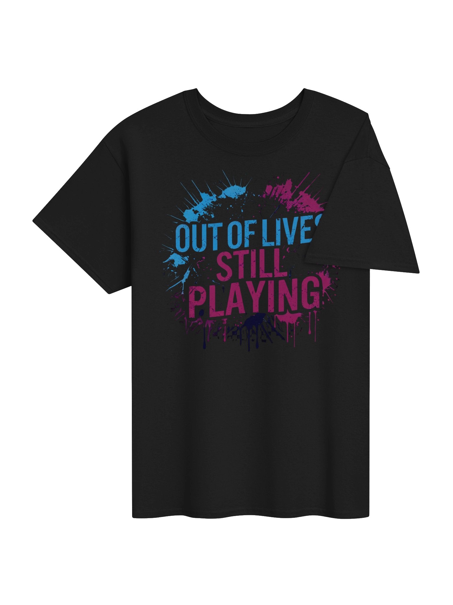 Out of Lives, Still Playing Gaming T-Shirt Design product image (6)