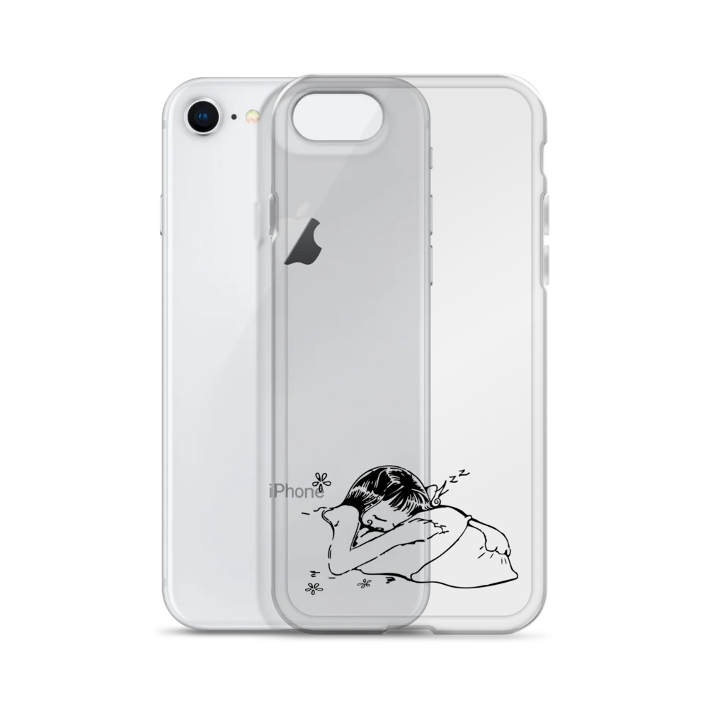 sleepy clear iphone case product image (55)