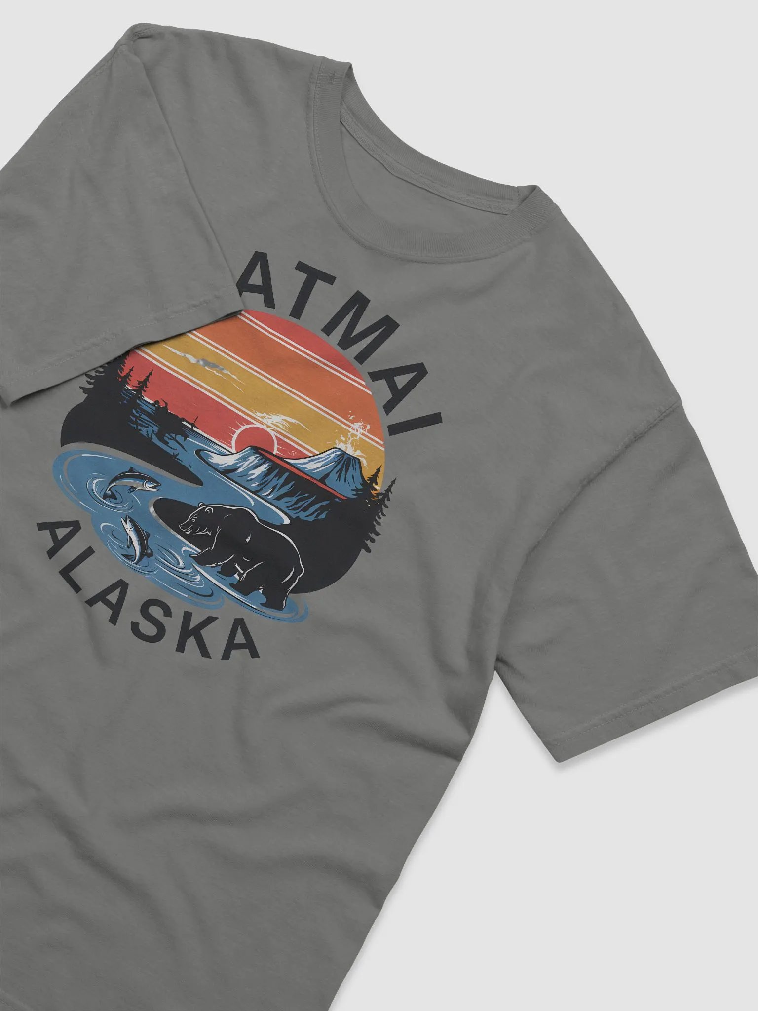 Katmai Alaska Bear Landscape T-Shirt product image (8)
