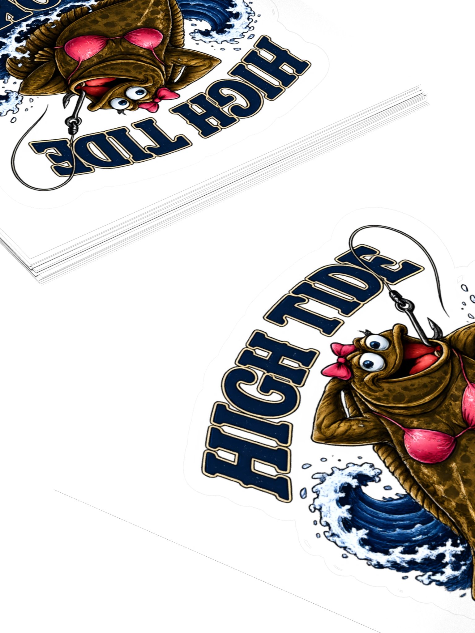 High Tide Hooker Fish Sticker product image (11)