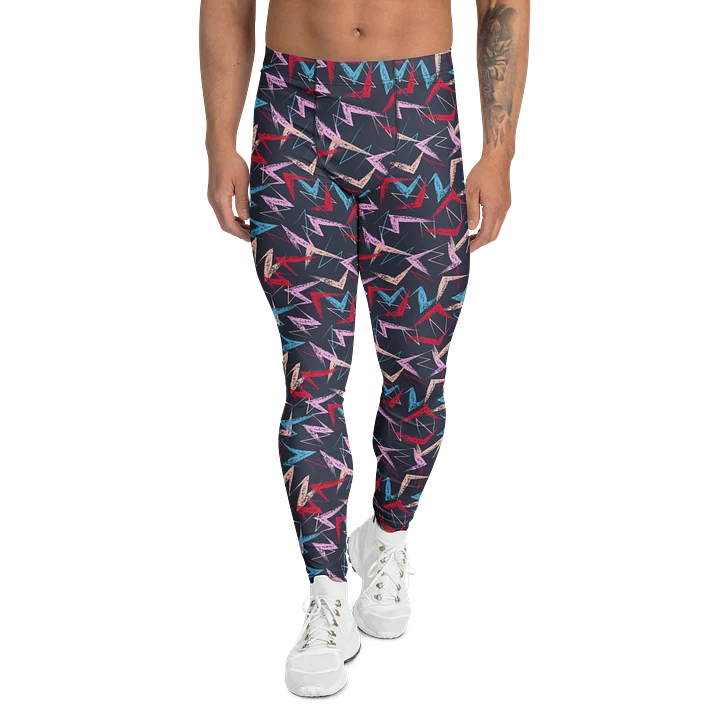 Edgy Bold Grunge Paint Stroke Men's Leggings product image (1)