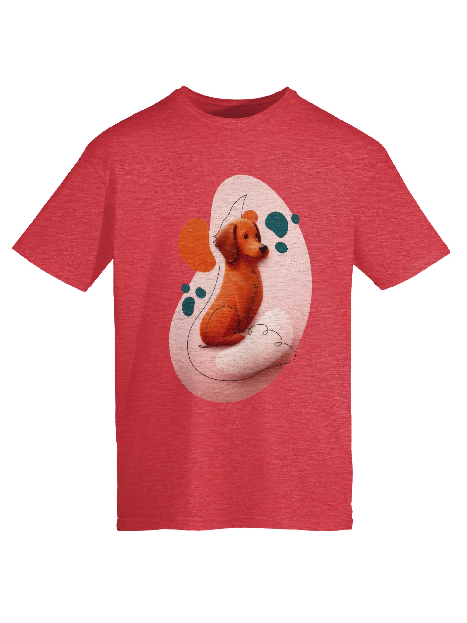 Cheerful Orange Pup – Cozy Cartoon Dog T-Shirt product image (1)