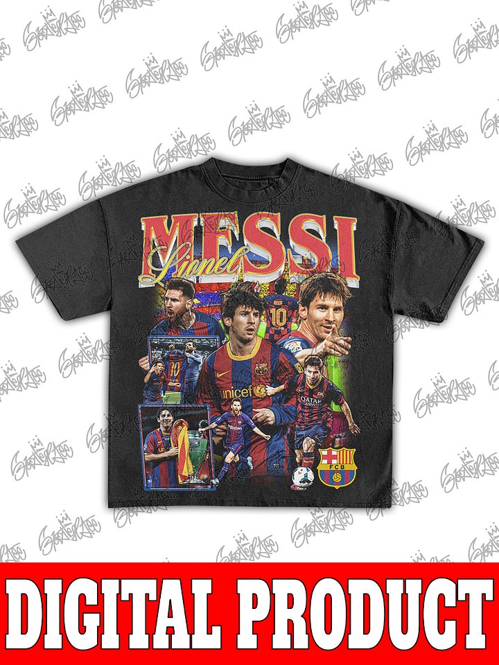 Lionel Messi Career Collage Vintage Football Legend Bootleg Graphic product image (1)