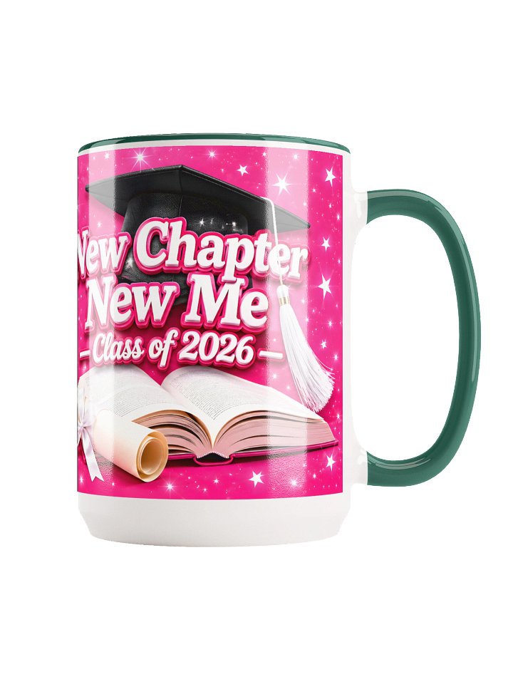 "New Chapter New Me" Graduation Mug — Pink Wrap product image (1)