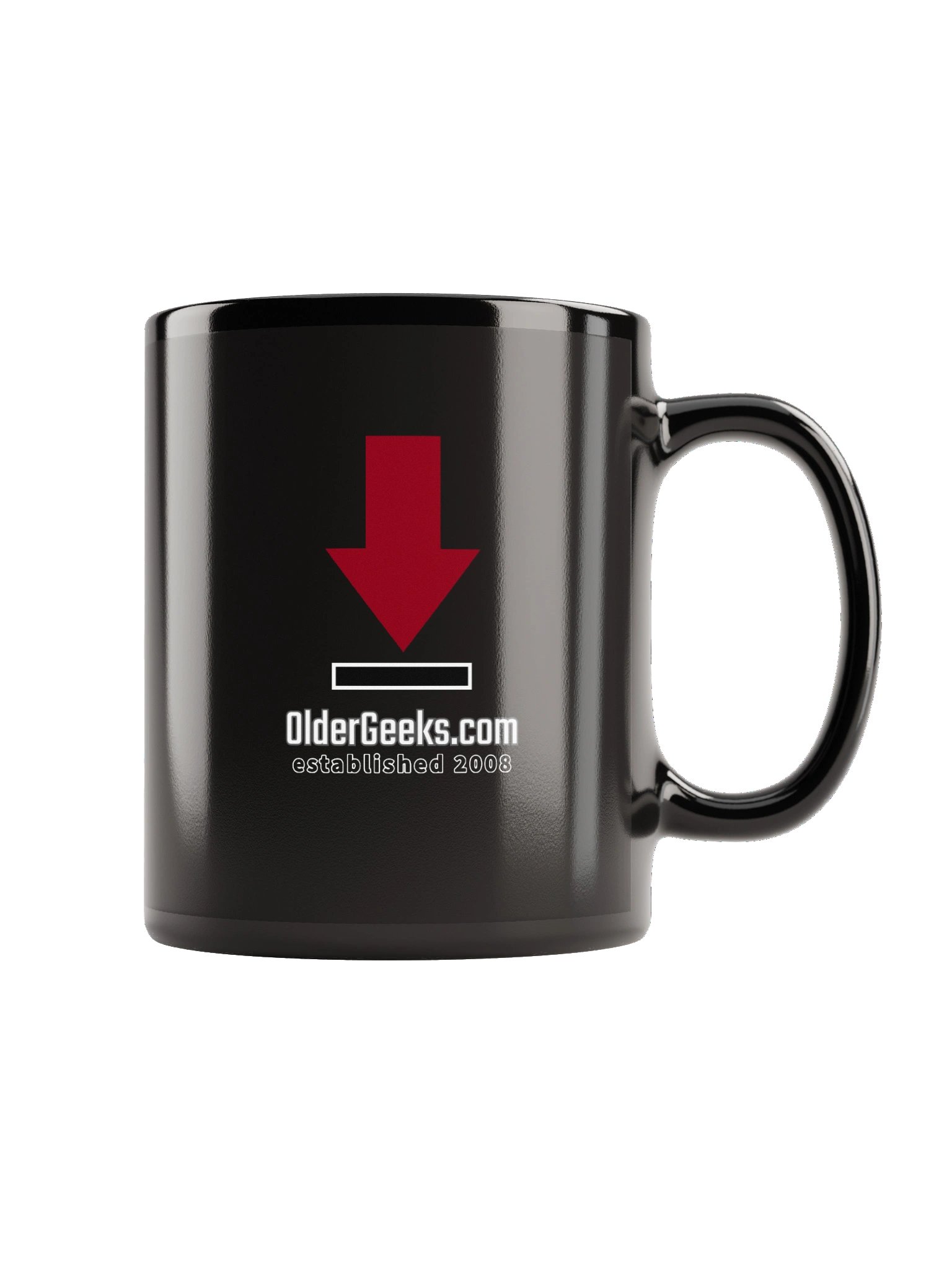 OlderGeeks Black Mug Down Arrow product image (2)