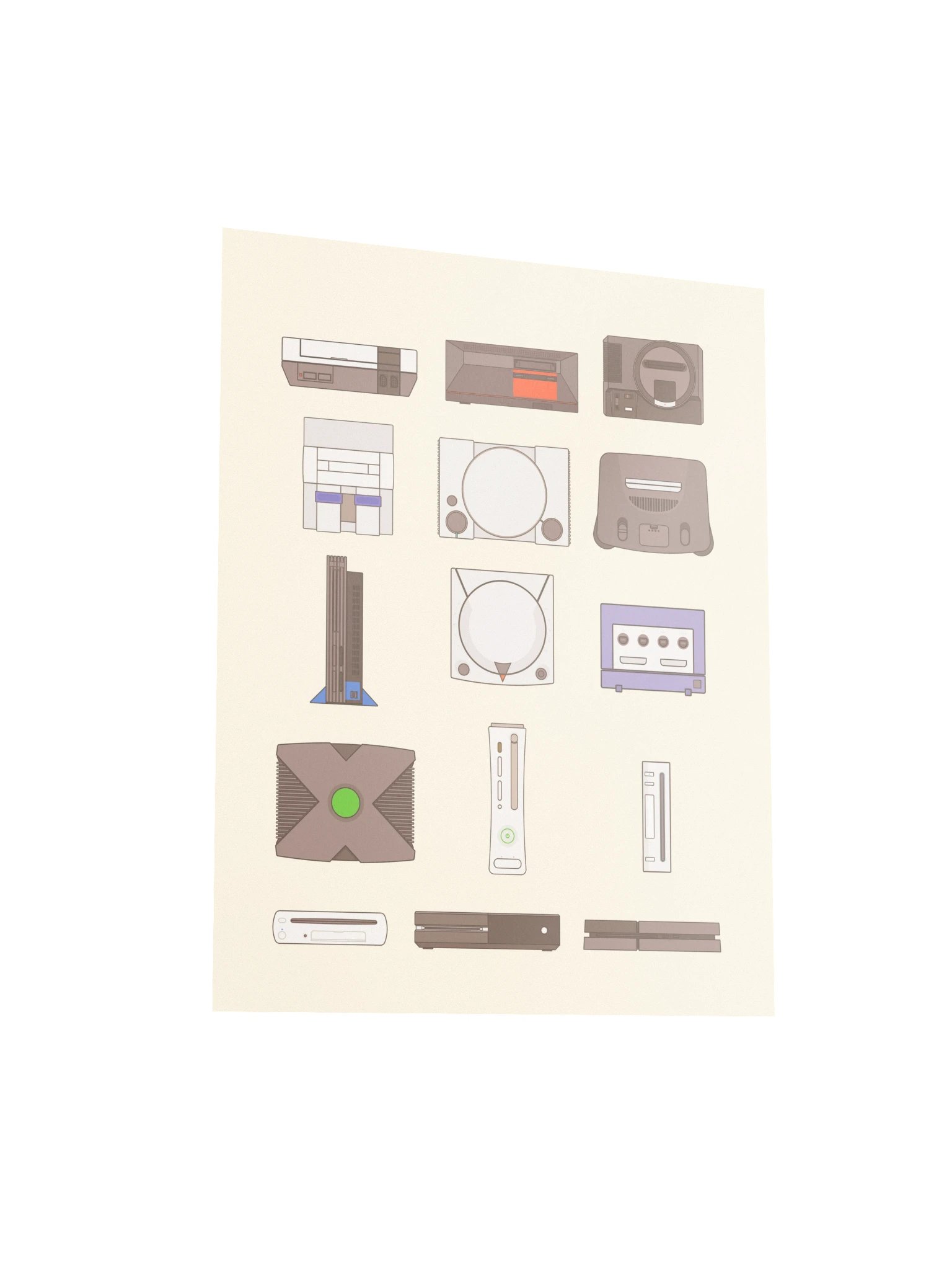Retro Consoles (Beige) [11x14] product image (3)