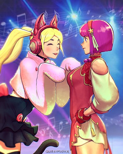 When the rhythm of the Mishima Zaibatsu meets the harmony of the Psycho Power beat! 🎵✨

Athena Asamiya & Lucky Chloe. 🥊🎀 

Th...