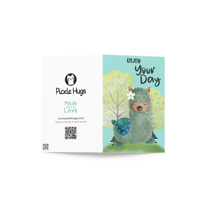 Enjoy Your Day Llama Card product image (2)