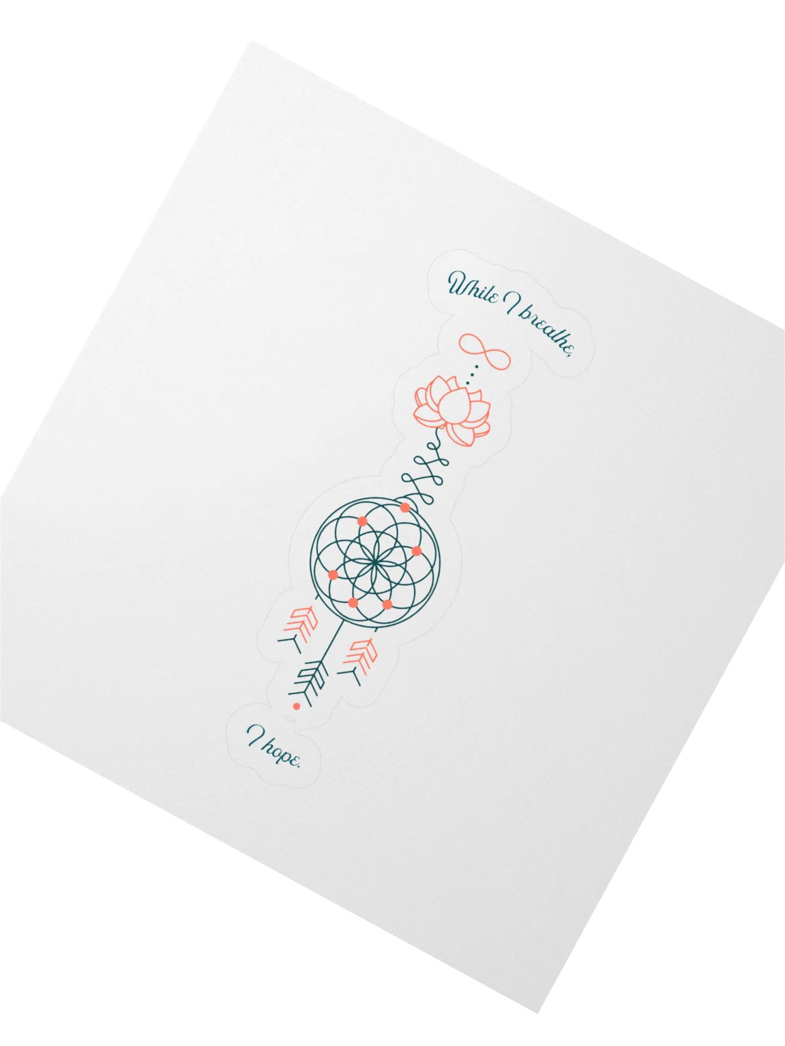 While I Breathe, I Hope Kiss Cut Stickers product image (2)