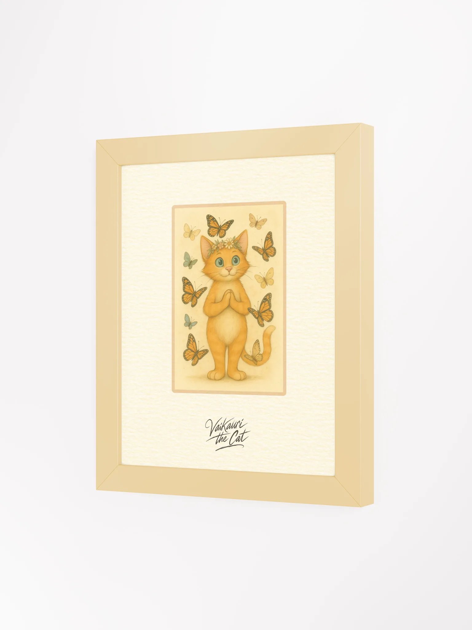 Vaikauri The Cat Framed Artprint product image (6)