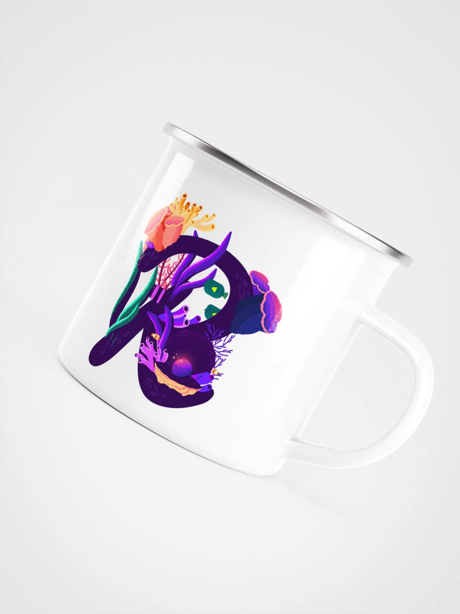 Symmetrical Floral Bliss Enamel Mug product image (5)