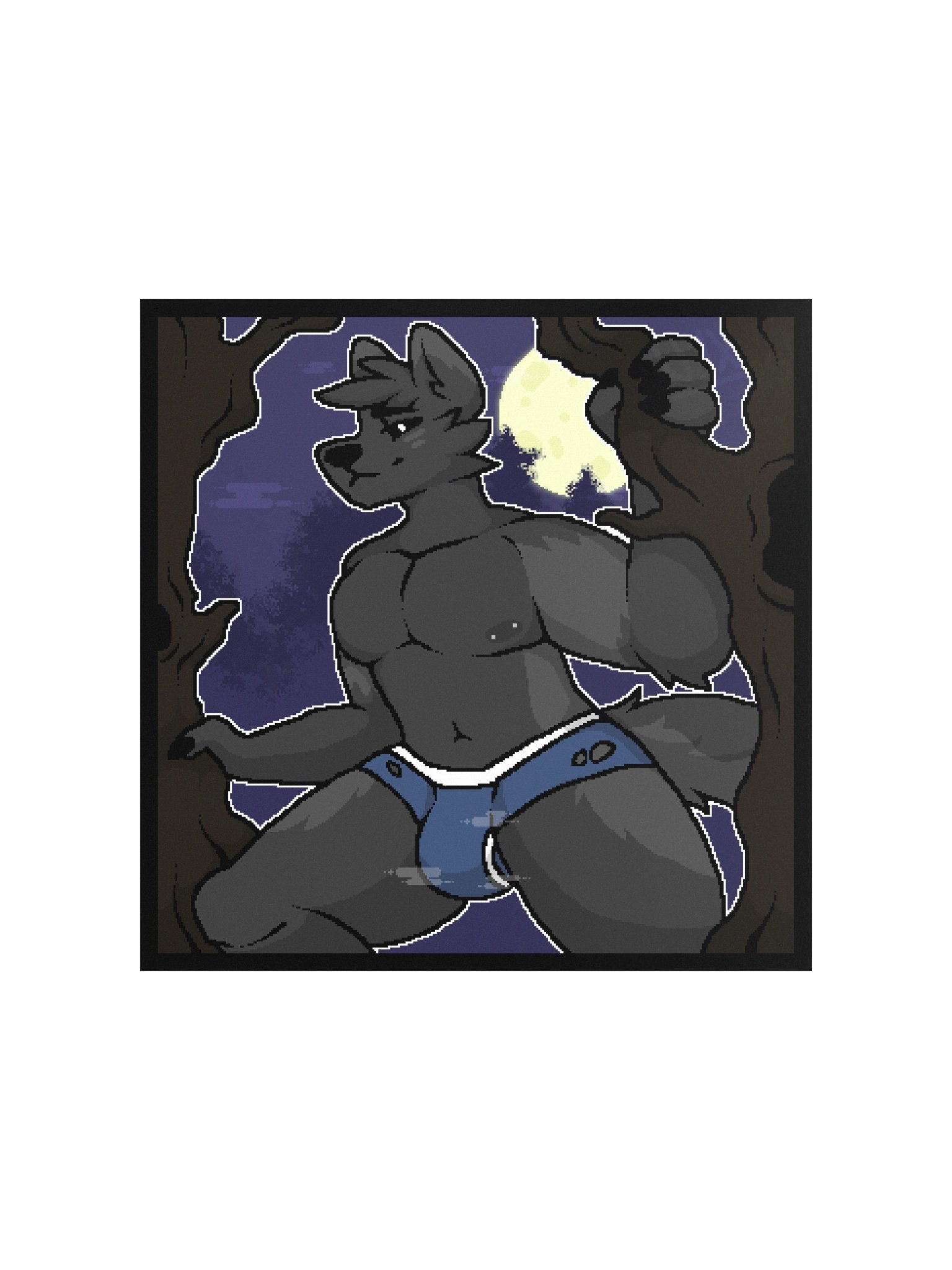 "On The Prowl" Pixel Print Poster product image (1)