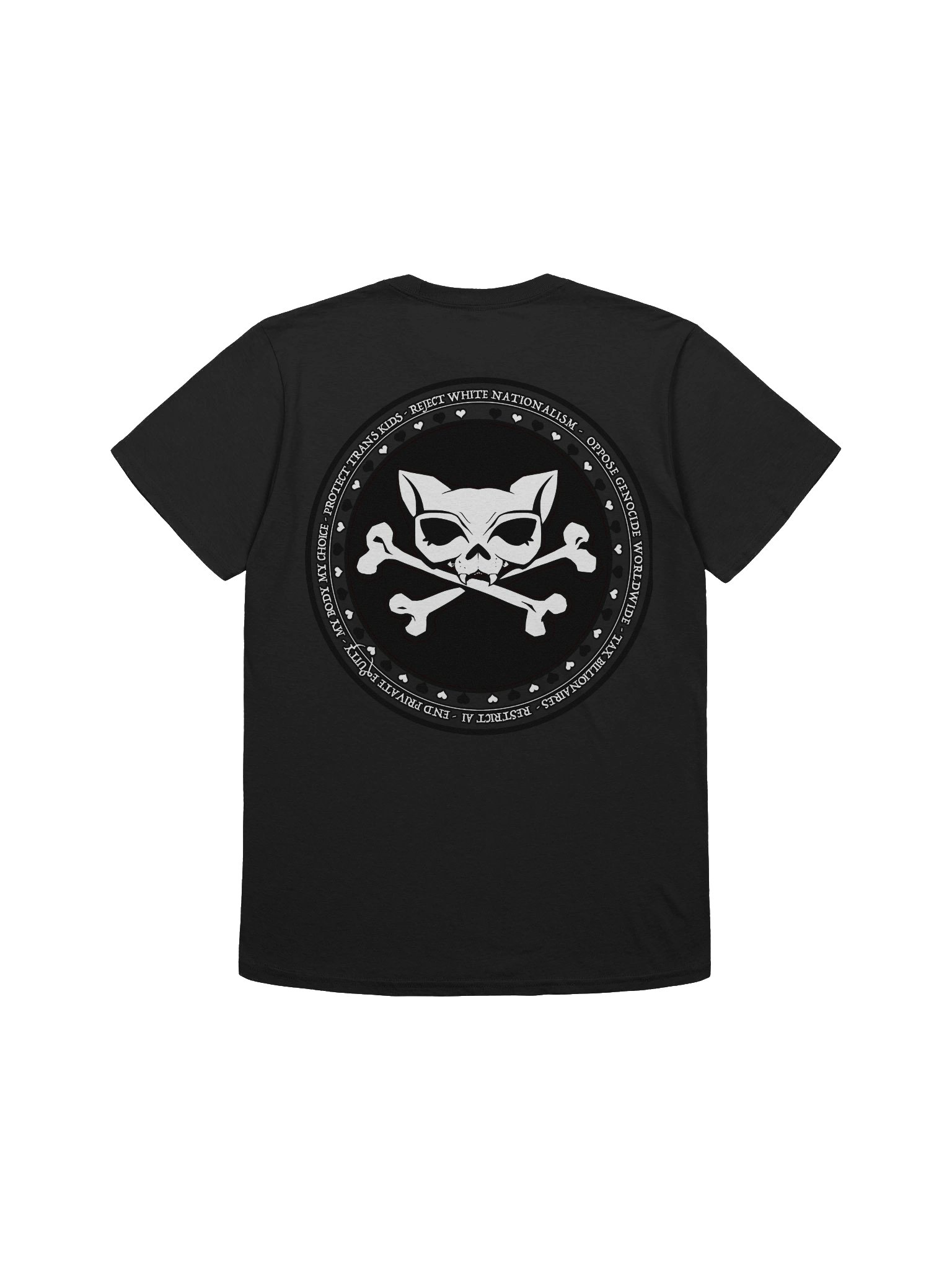 Not a Domme + My Politics White Ink Unisex Softstyle T-Shirt product image (2)