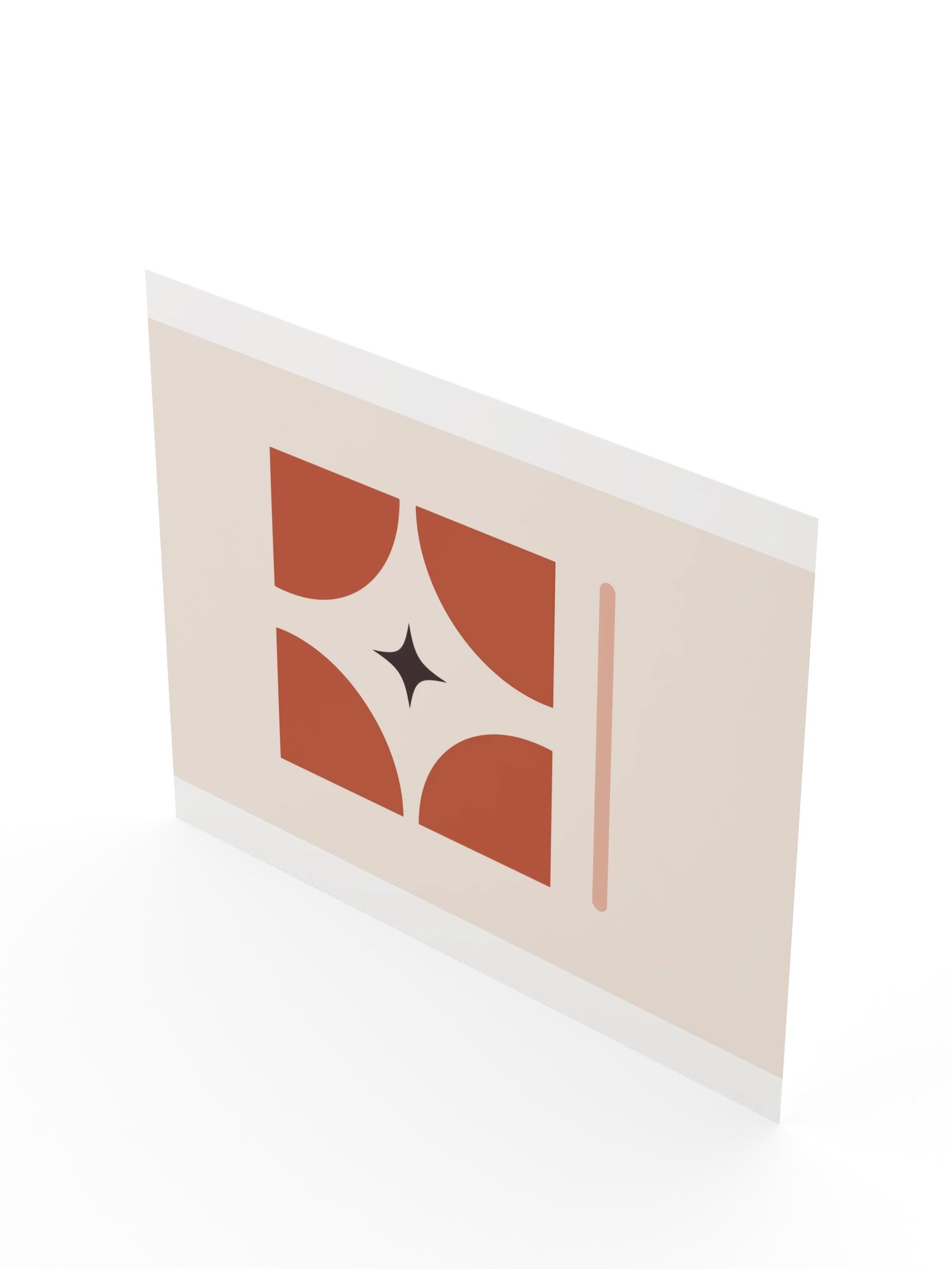 Rust Star Geometric Print | Mid Century Bathroom Wall Art product image (10)