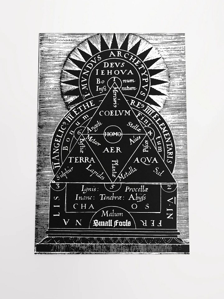 Small Fools Mundus Poster - Black and White product image (1)