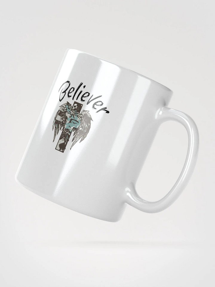 BELIEVER FAITH Fragmented Faces Glossy Mug product image (5)