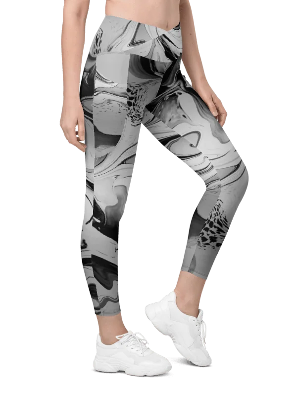 Black Marble-Leggings with Pockets product image (3)