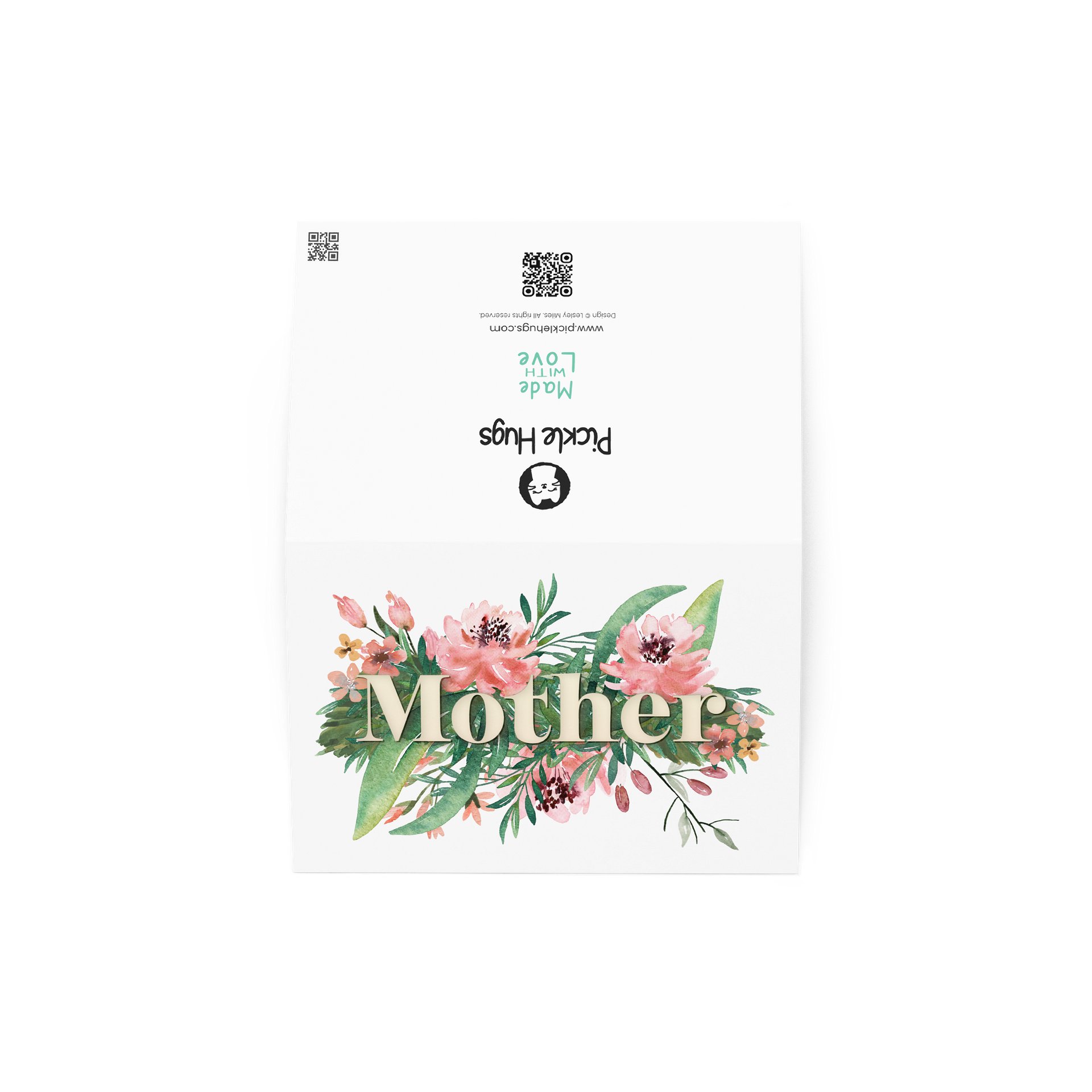 Mother Pink Peach Floral Word Card product image (3)