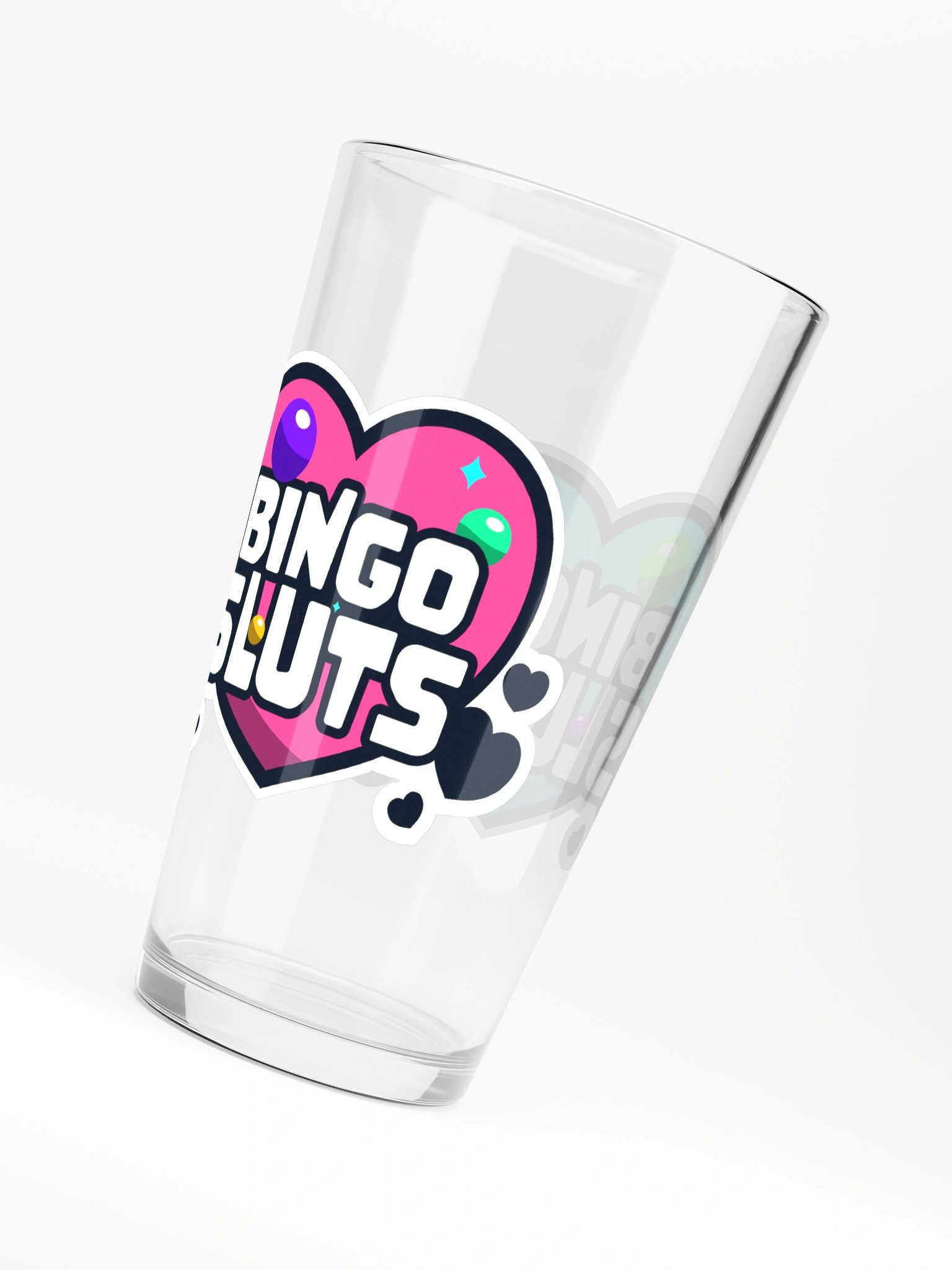 BINGO SLUTS PINT GLASS PINK/TEAL product image (6)