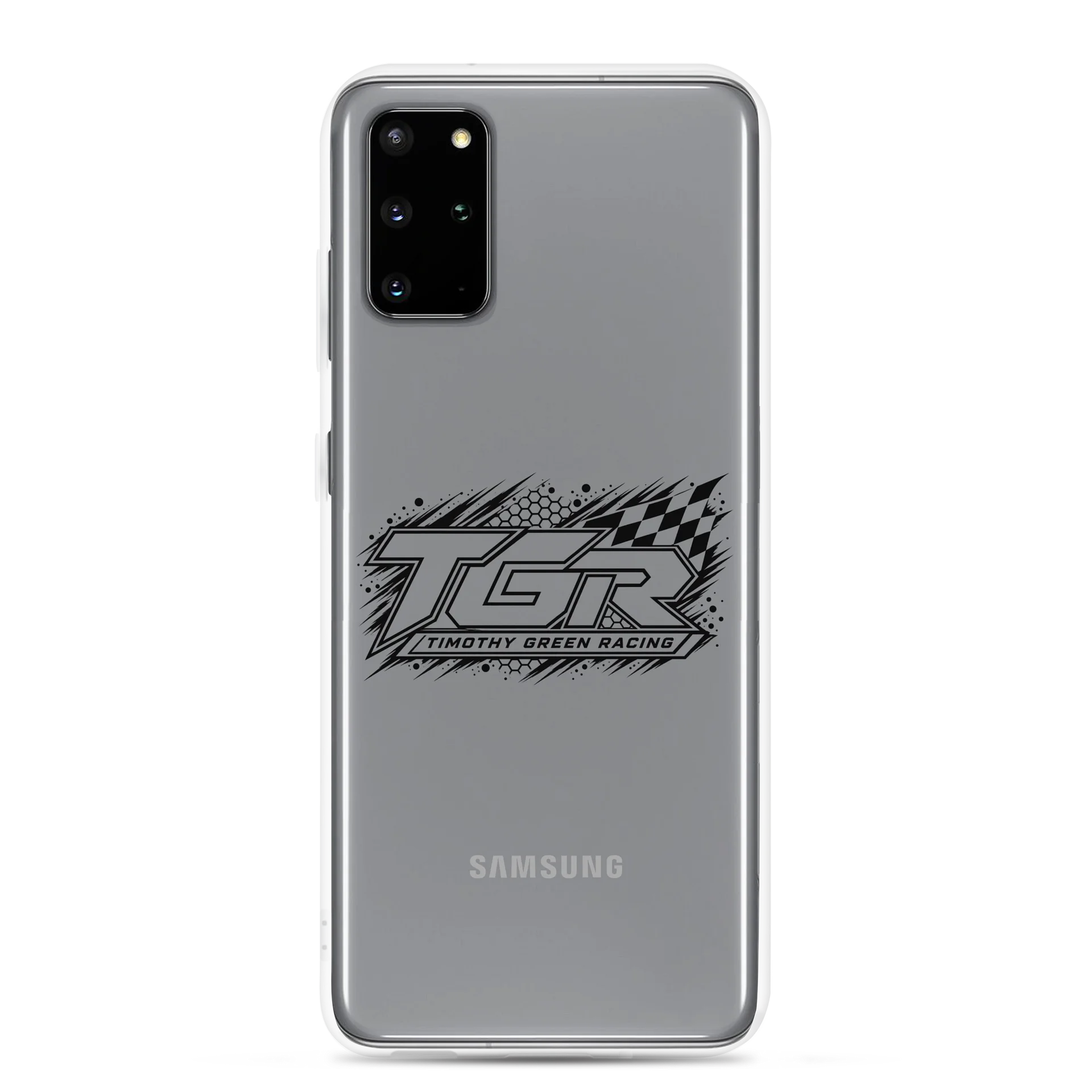 TGR Checkered Flag Clear Samsung Case product image (1)