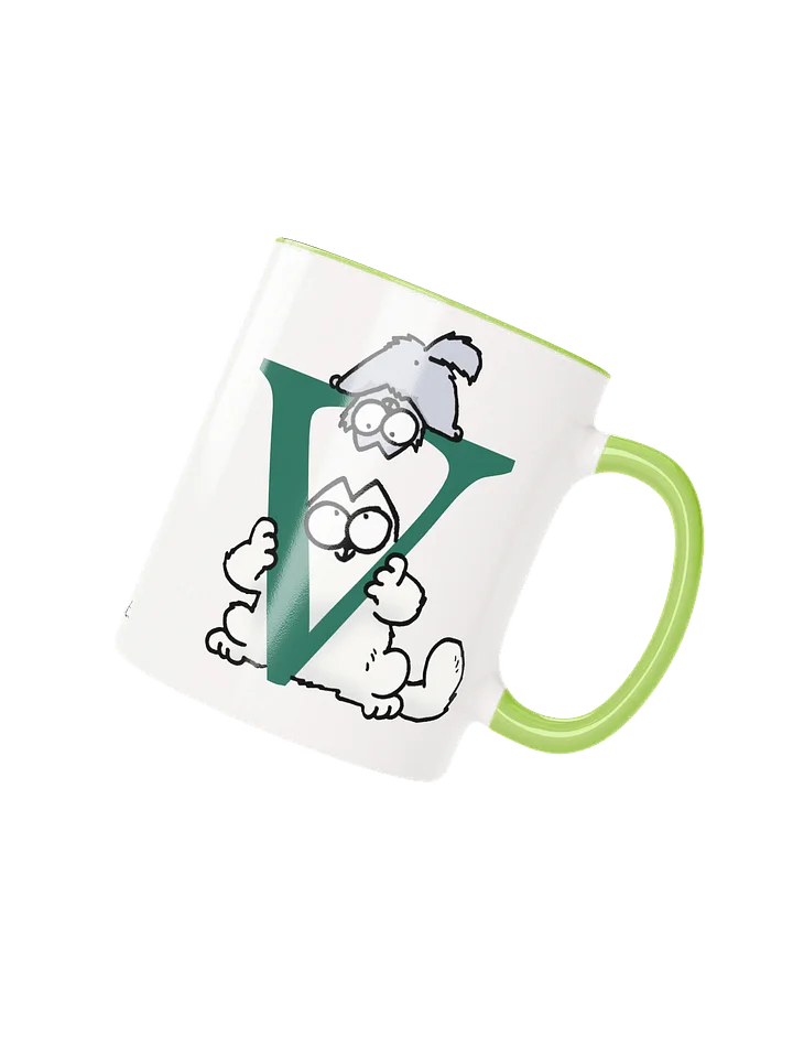 Cat Monogram Mug - V product image (1)