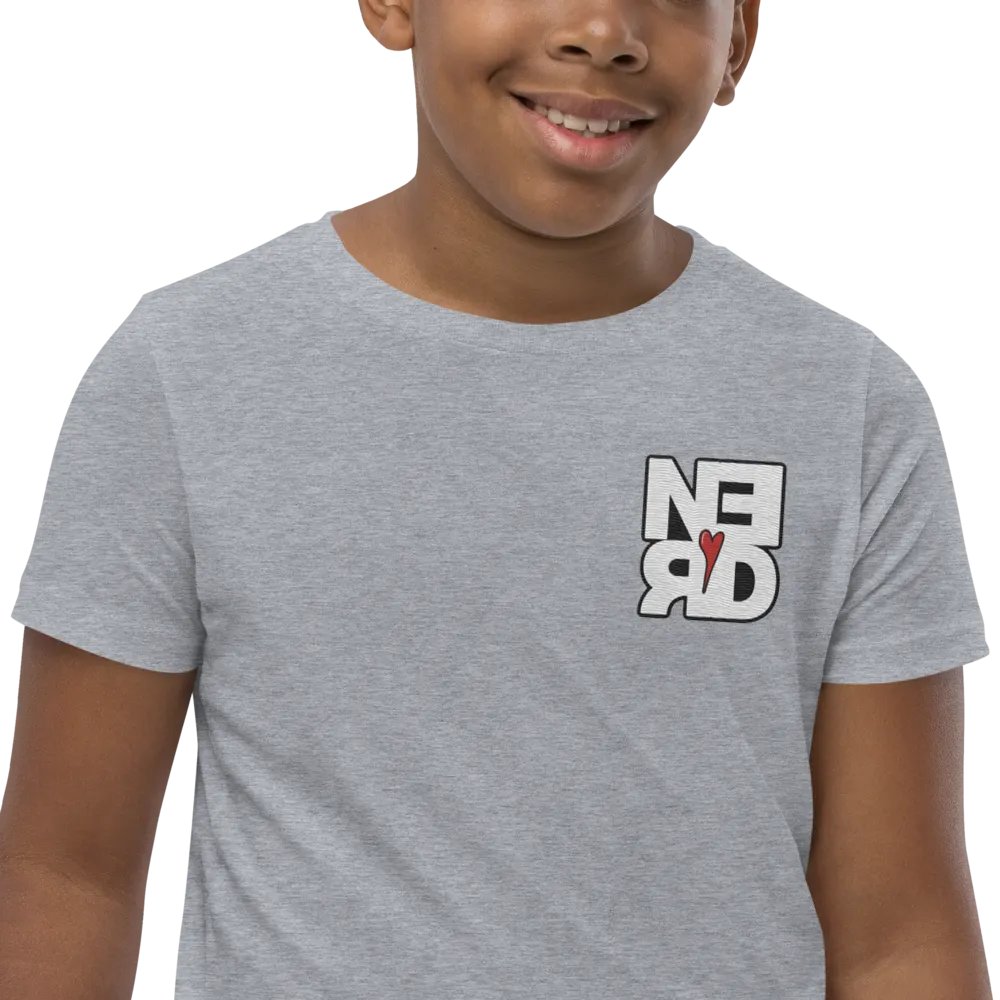 Nerd Heart Embroidered Youth Tee product image (137)