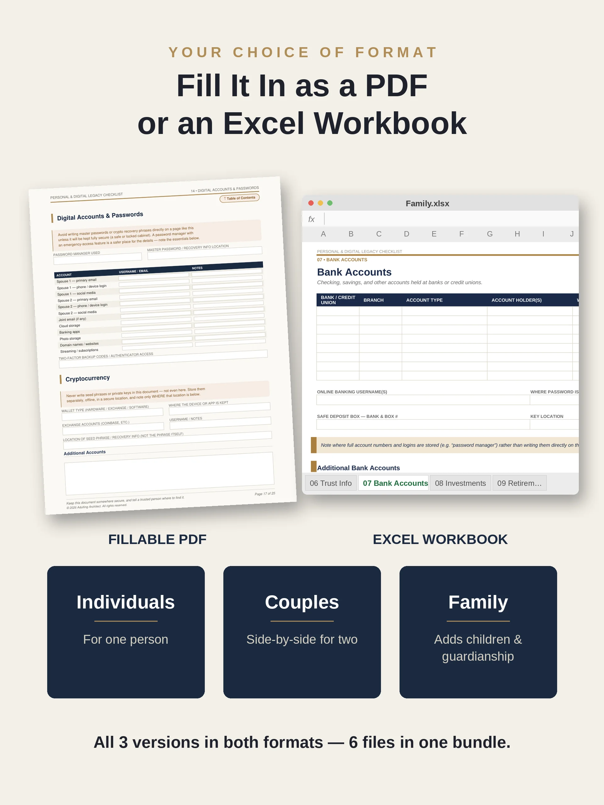 Personal & Digital Legacy Checklist — Complete Bundle product image (4)