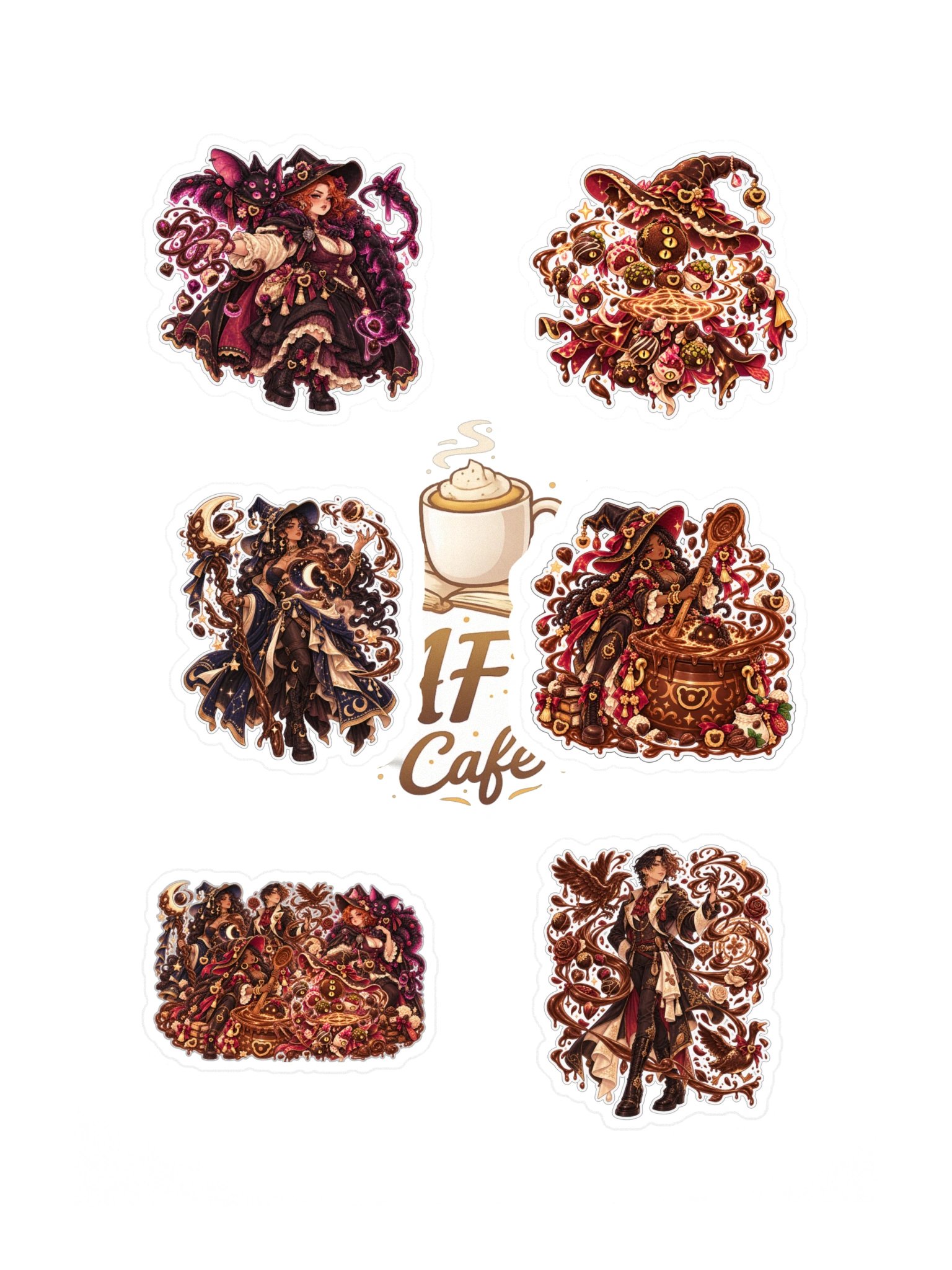 Midnight Truffles: Dark Witches — 6 Sticker Pack product image (3)