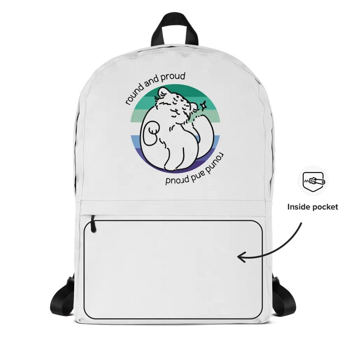 Round and Proud Manul Gay MLM Version - Backpack product image (2)