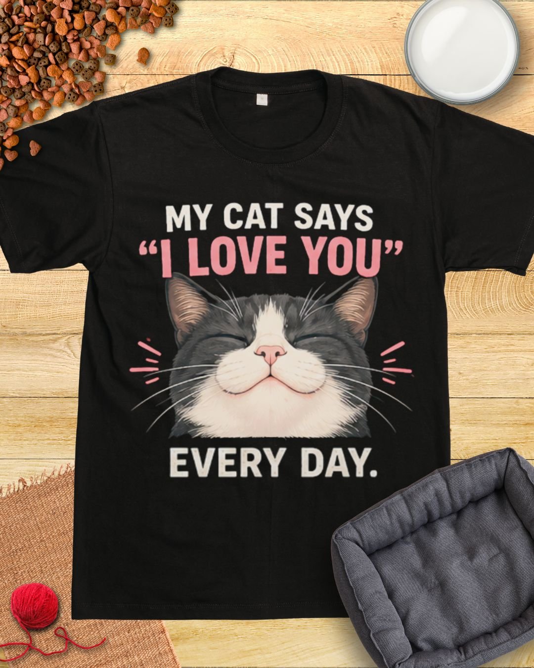 My Cat Says "I Love You" Every Day Slow Blink Cat T-Shirt product image (5)